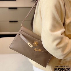 에르메스 HERMES 켈리 엘란백 Kelly elan 앱송가죽 Epsom 금장은장