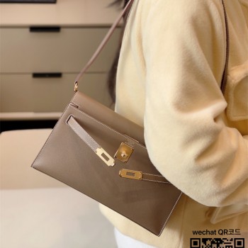 에르메스 HERMES 켈리 엘란백 Kelly elan 앱송가죽 Epsom 금장은장