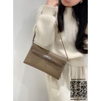 에르메스 HERMES 켈리 엘란백 Kelly elan 앱송가죽 Epsom 금장은장