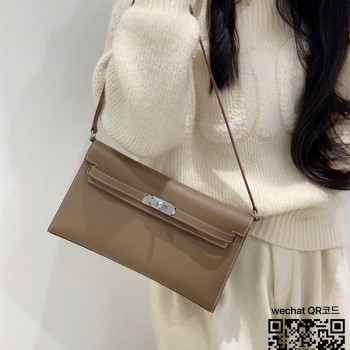 에르메스 HERMES 켈리 엘란백 Kelly elan 앱송가죽 Epsom 금장은장