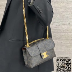 셀린느 CELINE 트리오페 캔버스 미디엄 빅투아르백 115852 25cm