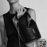 입생로랑 YSL 생로랑 가비 램스킨 버킷 체인 숄더백 763961