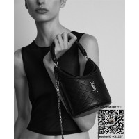 입생로랑 YSL 생로랑 가비 램스킨 버킷 체인 숄더백 763961