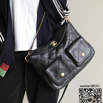 샤넬 CHANEL 신상 투포켓 호보 핸들백 미디움 as4743
