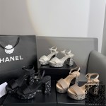 샤넬 CHANEL 여성 신발 힐 샌들 슬리퍼 9CM