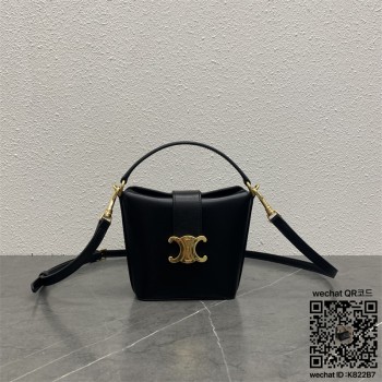 셀린느 CELINE 트리오페  카프스킨 라이트 스톤 미니 버킷백 100943