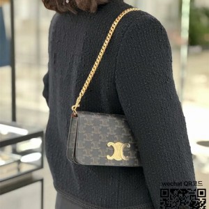 셀린느 CELINE  트리오페 캔버스 체인 크로스백 100972