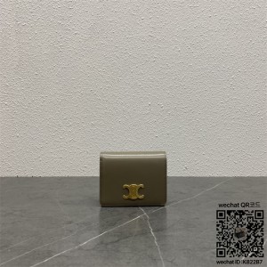 셀린느 CELINE 트리옹프 컴팩트 지갑 - 트리옹프 캔버스 탠 반지갑 101622