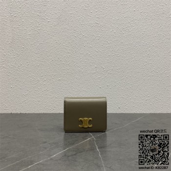 셀린느 CELINE 트리옹프 컴팩트 지갑 - 트리옹프 캔버스 탠 반지갑 101622