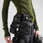 프라다 PRADA 리나일론 및 가죽 숄더백 2VH174