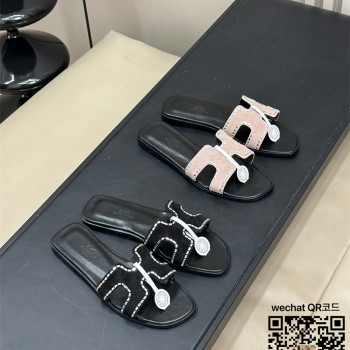 에르메스 HERMES 힐 샌들 슬리퍼