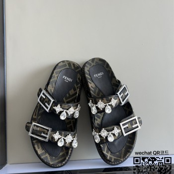 펜디 FENDI 힐 샌들 슬리퍼 2.5CM