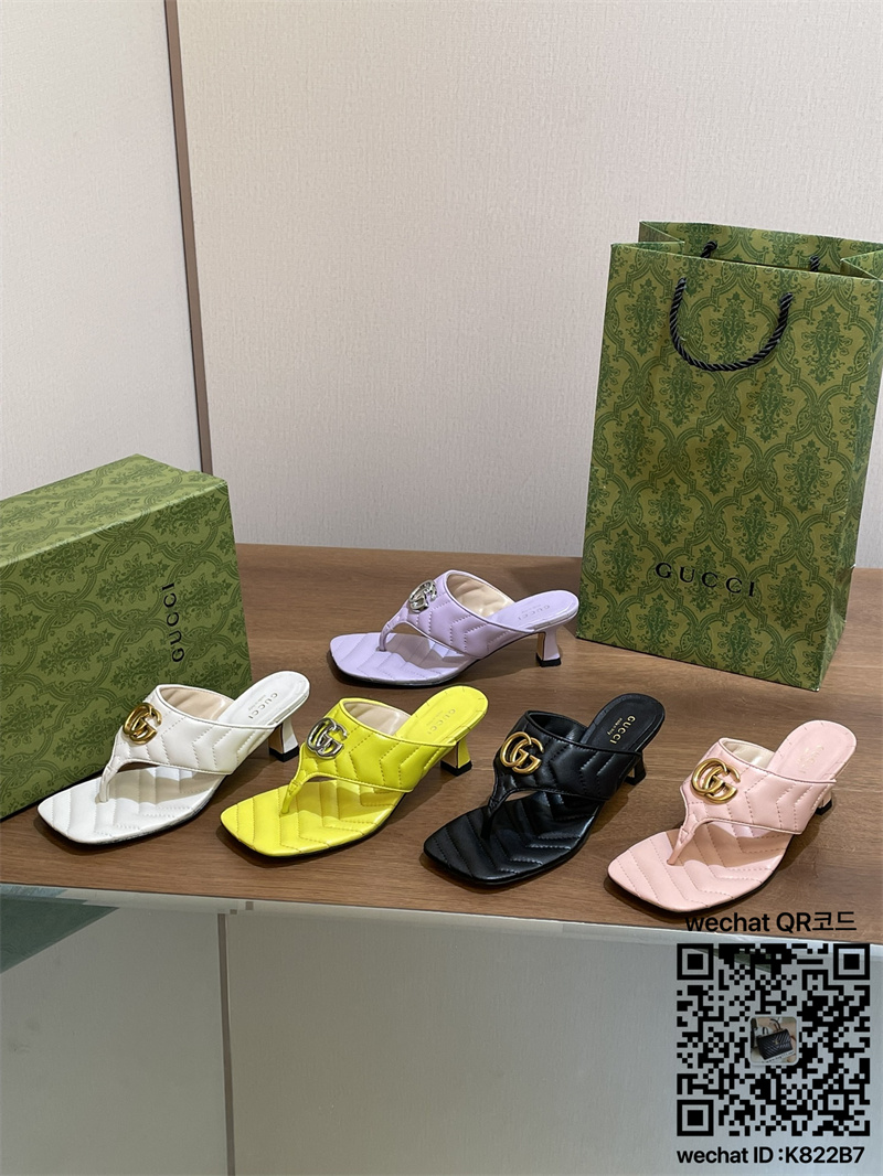 구찌 GUCCI 힐 샌들 슬리퍼