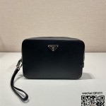 프라다 Prada 남성 가죽 사피아노 파우치백 클러치백 2VF017