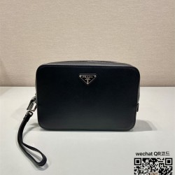 프라다 Prada 남성 가죽 사피아노 파우치백 클러치백 2VF017