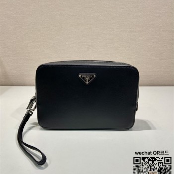 프라다 Prada 남성 가죽 사피아노 파우치백 클러치백 2VF017