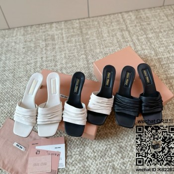 미우미우 MIUMIU 힐 샌들 슬리퍼