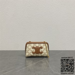 셀린느 CELINE 트리옹프 지퍼 체인 크로스 숄더백 100382