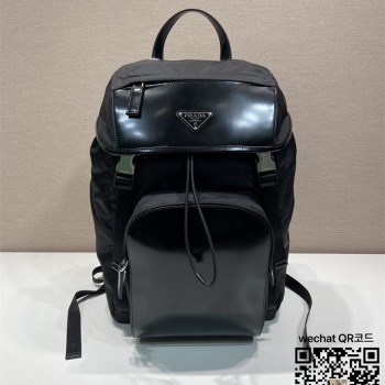 프라다 PRADA 리나일론 삼각 로고 백팩 2VZ135