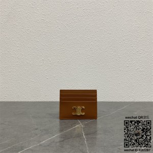 셀린느 CELINE 카드지갑 트리옹프 캔버스 탠 100833