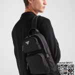 프라다 PRADA 리나일론 및 사피아노 가죽 백팩 2VZ105