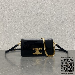 셀린느 CELINE 트리오페 캔버스 체인 크로스백 100972