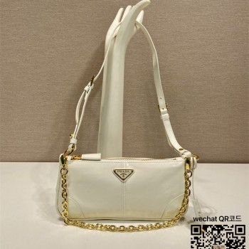 프라다 PRADA 리에디션 2002 미디엄 가죽 숄더백 1BC221
