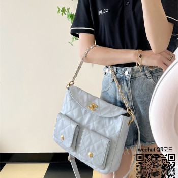 샤넬 CHANEL 신상 투포켓 호보 핸들백 미디움 as4743