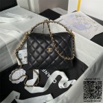 샤넬 CHANEL 신상 체인 버킷백 핸들 미니 숄더백 클러치 캐비어 AP4066