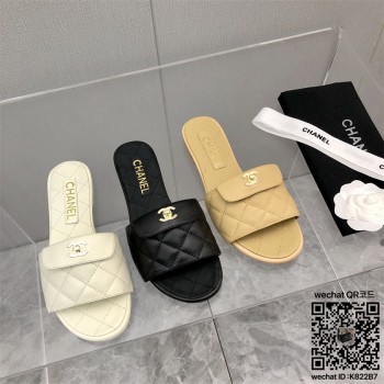 샤넬 CHANEL 힐 샌들 슬리퍼