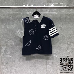 톰브라운 THOM BROWNE 니트 반팔티