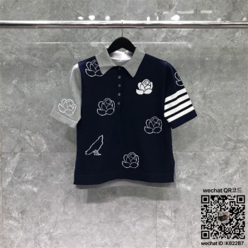 톰브라운 THOM BROWNE 니트 반팔티