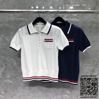 톰브라운 THOM BROWNE 니트 반팔티