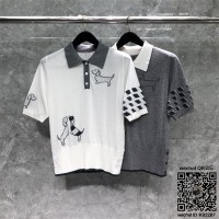 톰브라운 THOM BROWNE 니트 반팔티