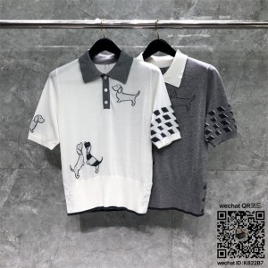 톰브라운 THOM BROWNE 니트 반팔티