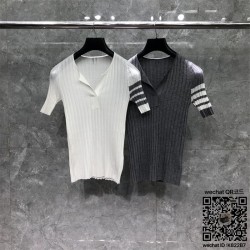 톰브라운 THOM BROWNE 니트 반팔티