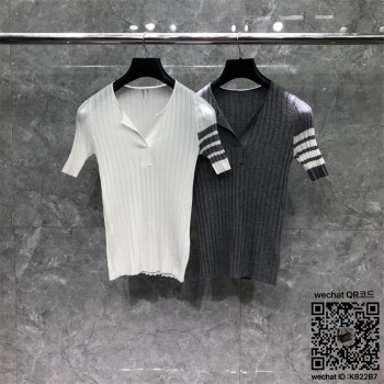 톰브라운 THOM BROWNE 니트 반팔티