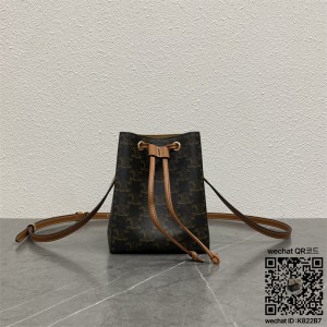 셀린느 CELINE 마이크로 세일러 - 트리옹프 캔버스 & 카프스킨 100742