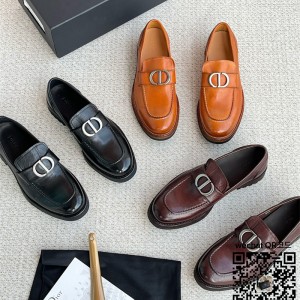 CD 디올 빈티지 워싱 핸드메이드 가죽 신발 구두