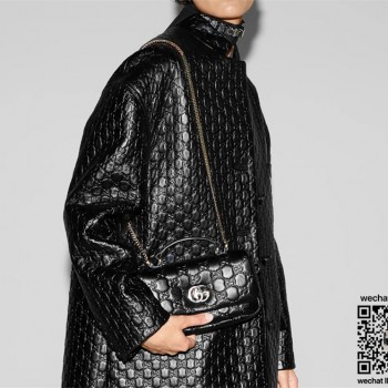 구찌  GG 밀라노 미니 탑 핸들백 806017