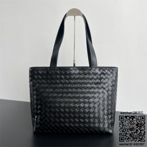 보테가베네타 라지 인트레치아토 지퍼 토트 백 786666