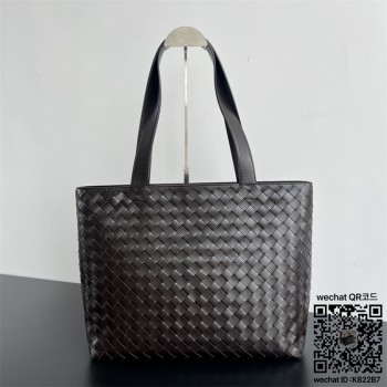 보테가베네타 라지 인트레치아토 지퍼 토트 백 786666