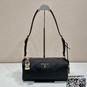 프라다 PRADA  미디엄 리나일론 및 가죽 숄더백 1NE058A 1NE058A
