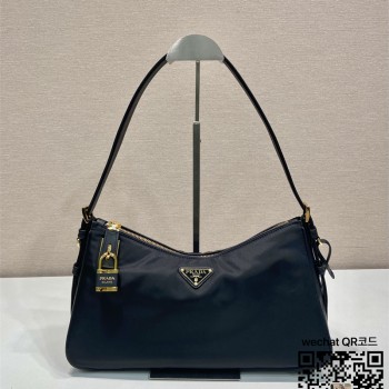 프라다 라지 리나일론 및 가죽 숄더백 1BC232