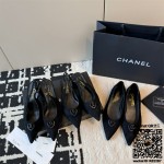 샤넬 힐 샌들 슬리퍼