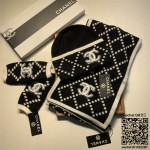 샤넬 CHANEL 모자 목도리 장갑 세트