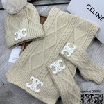 셀린느 CELINE 모자 목도리 장갑 세트
