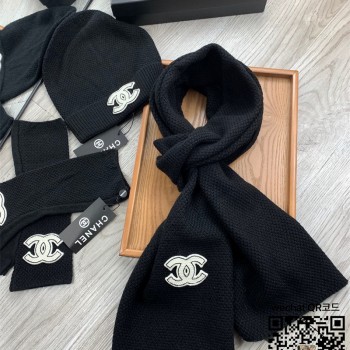 샤넬 CHANEL 모자 목도리 장갑 세트