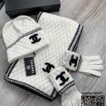 샤넬 CHANEL 모자 목도리 장갑 세트