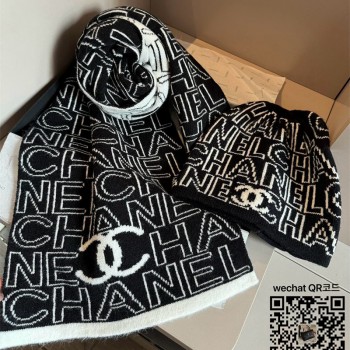 샤넬 CHANEL 모자 목도리 장갑 세트